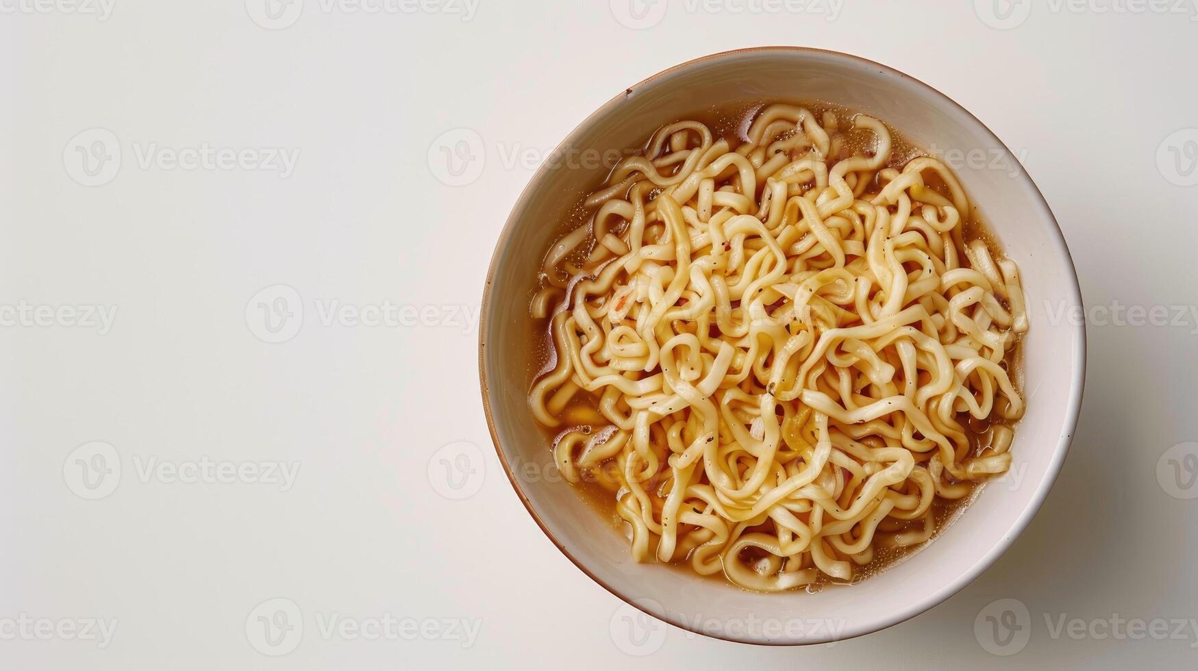 A bowl of perfectly cooked plain noodles photo
