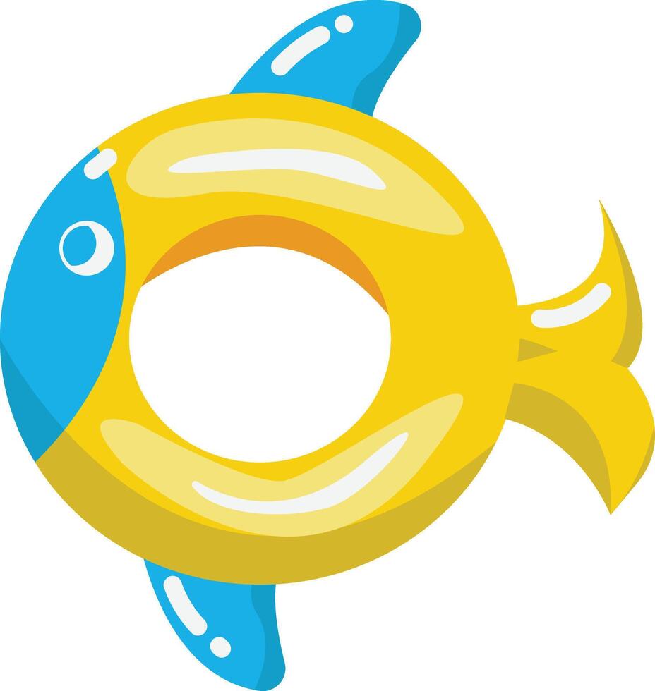 Illustration of inflatable Swimming Ring. with Cartoon Design Style. vector