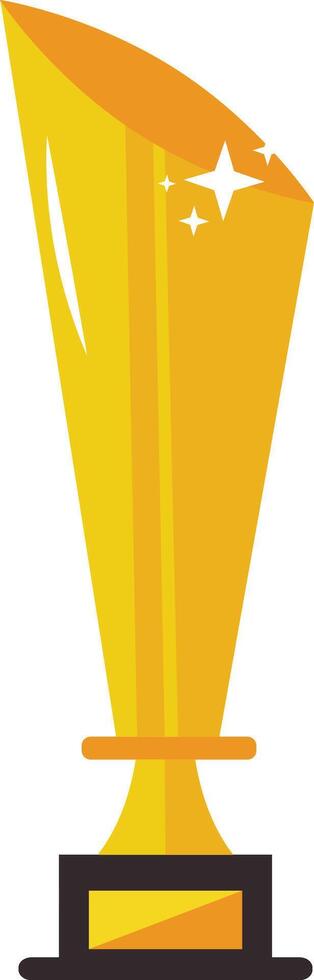 Gold Achievement Award Isolated on White Background. Illustration in Flat Design Style. vector