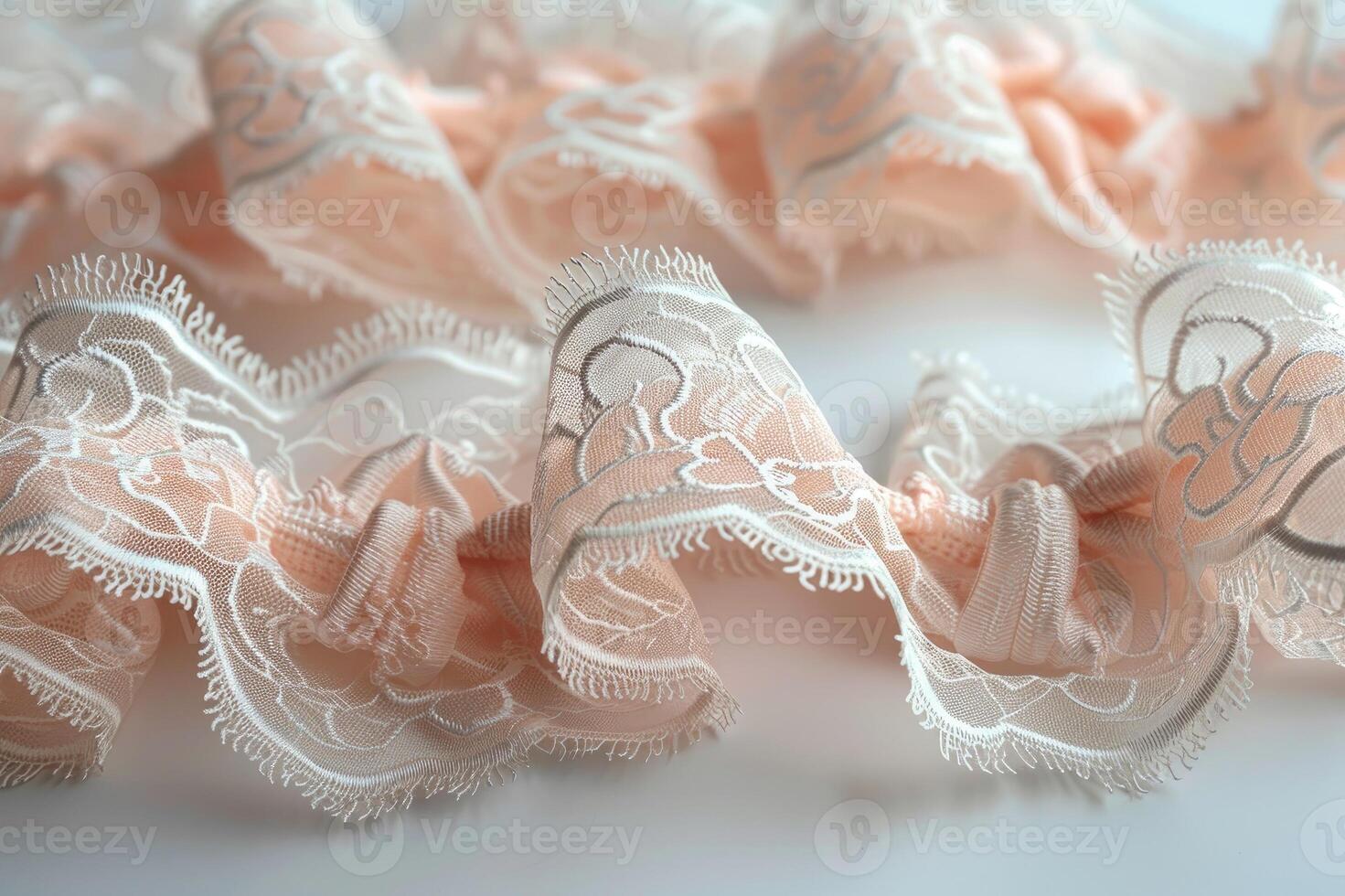 Elegant arrangement featuring delicate lace intertwined photo