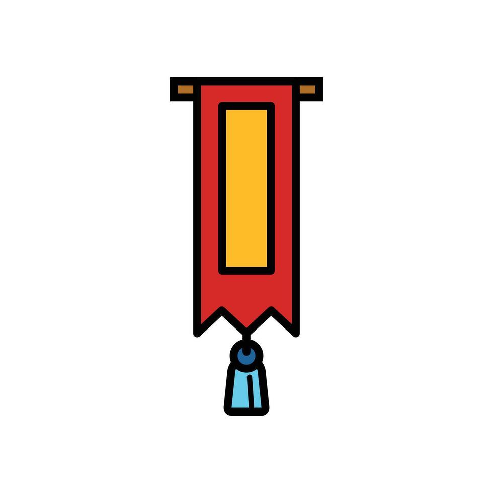 isolate chinese tag flat icon vector