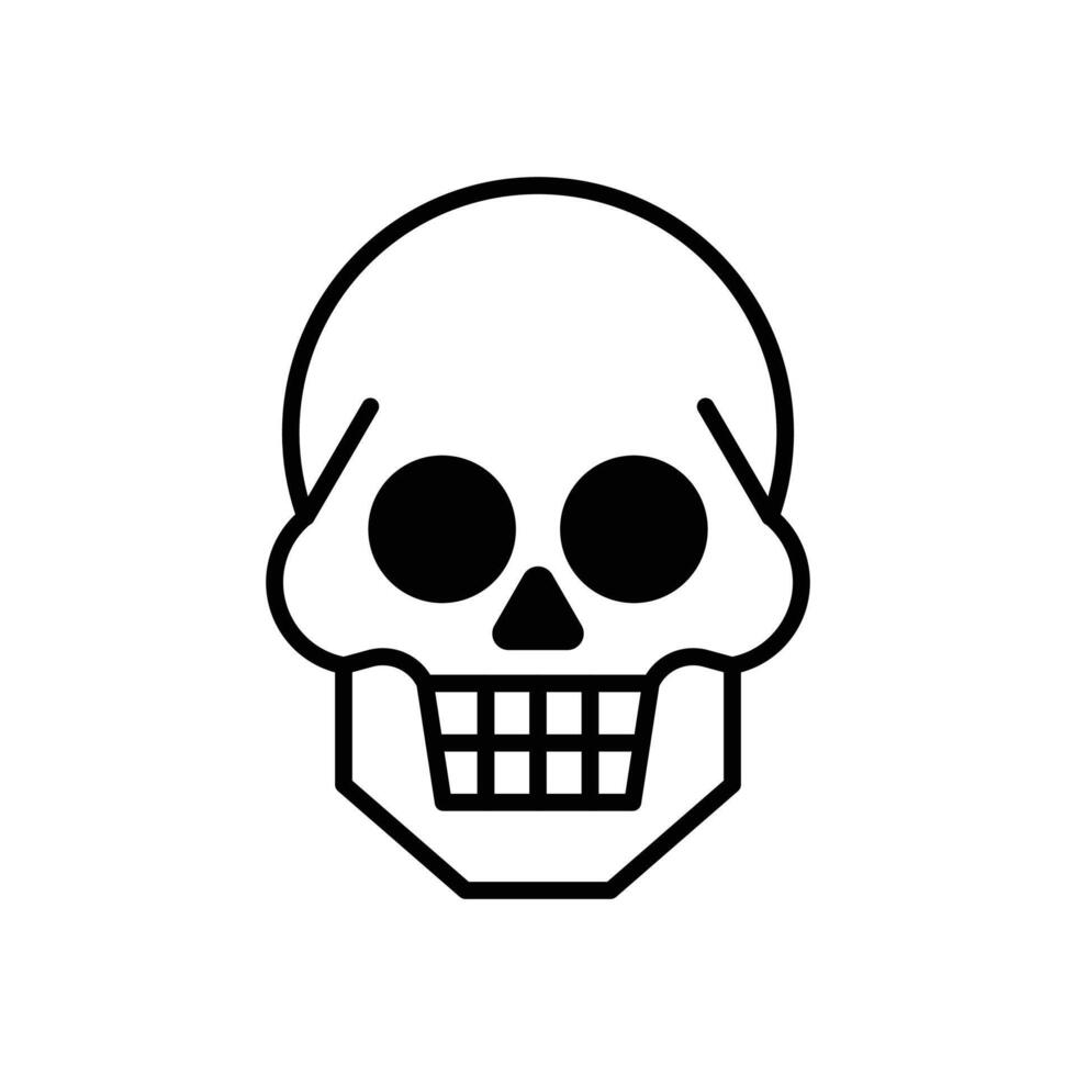 isolate mexican skull flat icon vector