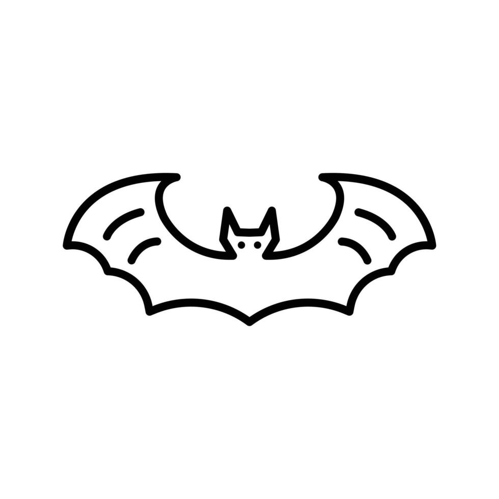 isolate bat flat icon vector