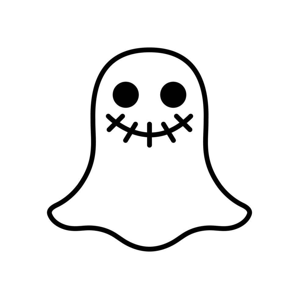 isolate ghost flat icon vector