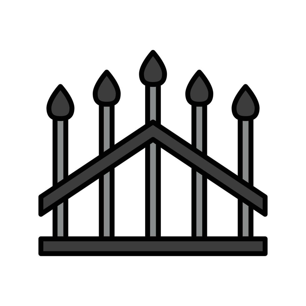 isolate fence flat icon vector