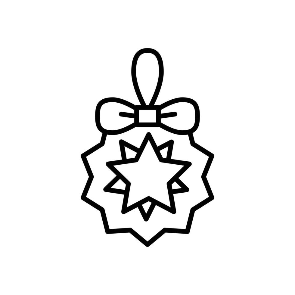 isolate christmas tree ball flat icon vector