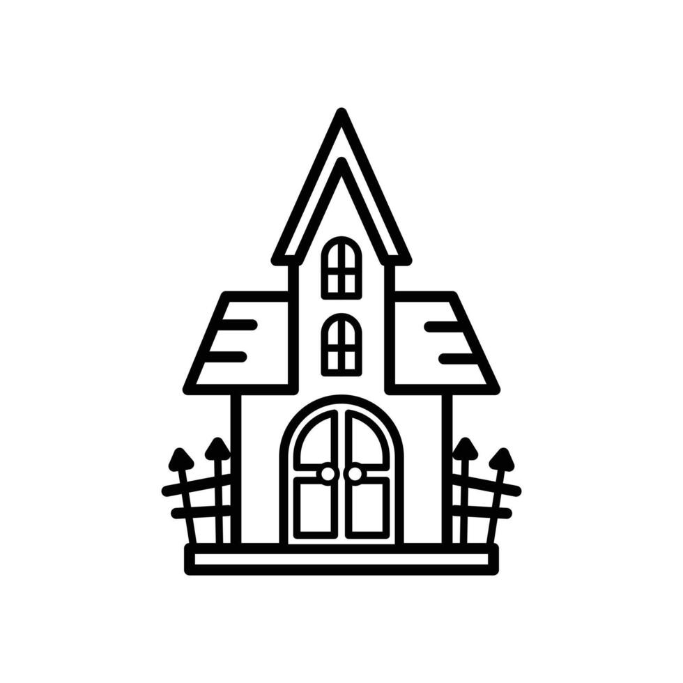 isolate vampire castle flat icon vector