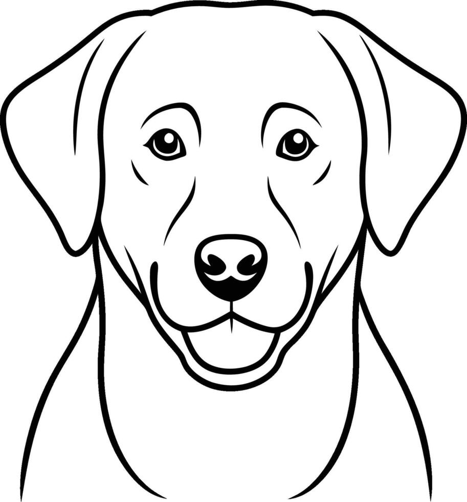 Continuous dog one line Art. vector