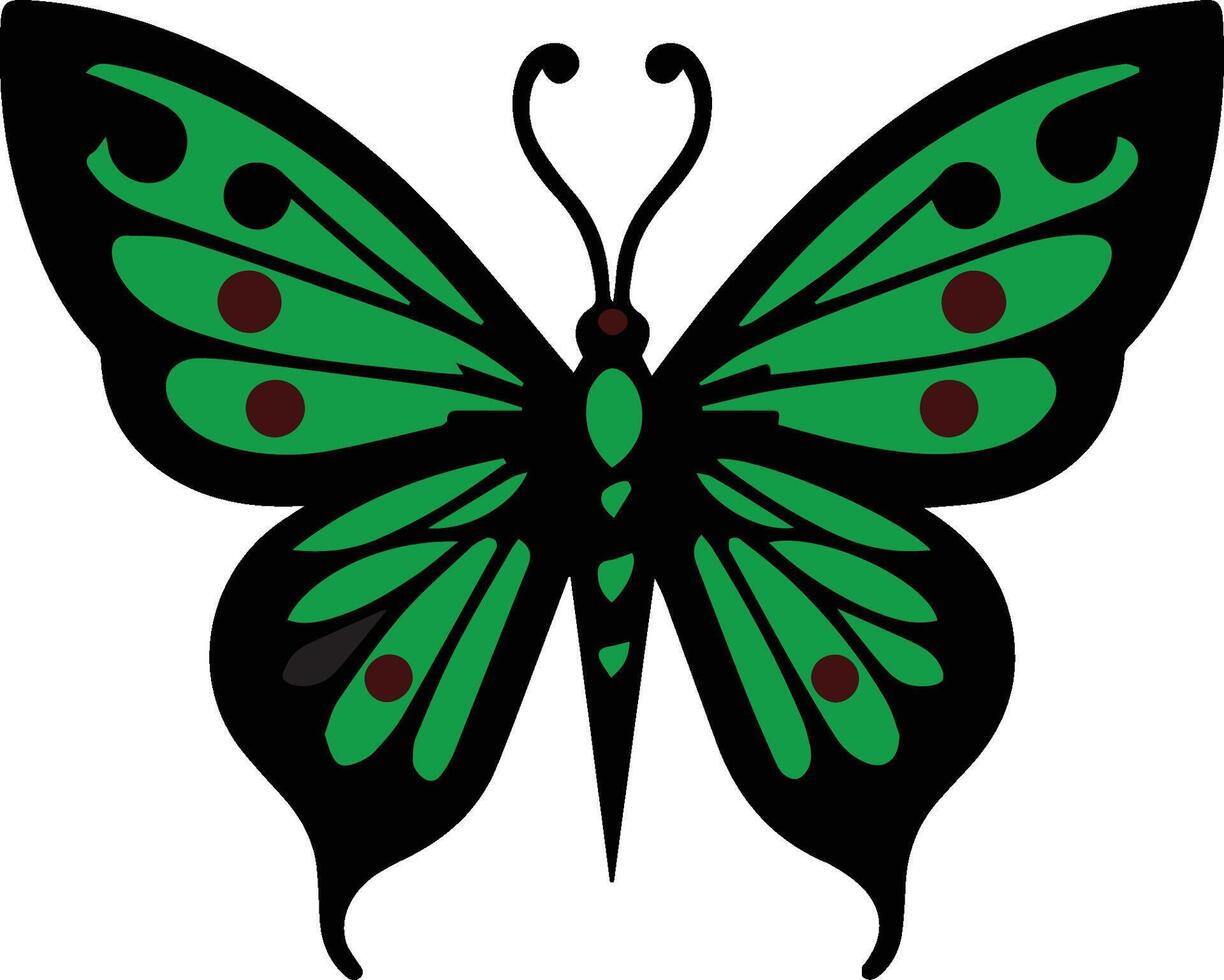 A poisonous Colorful butterfly vector