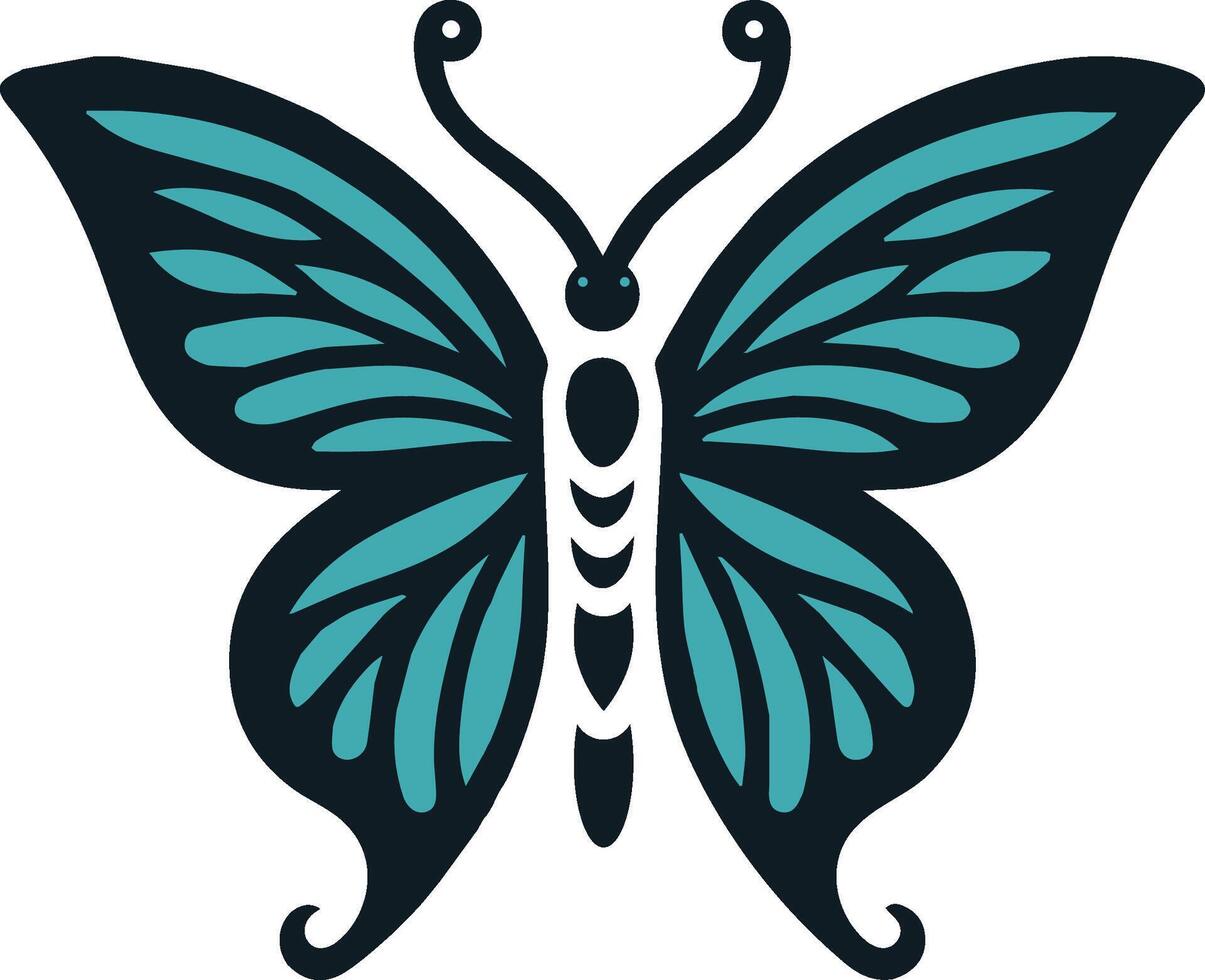 A logo design of a poisonous butterfly vector