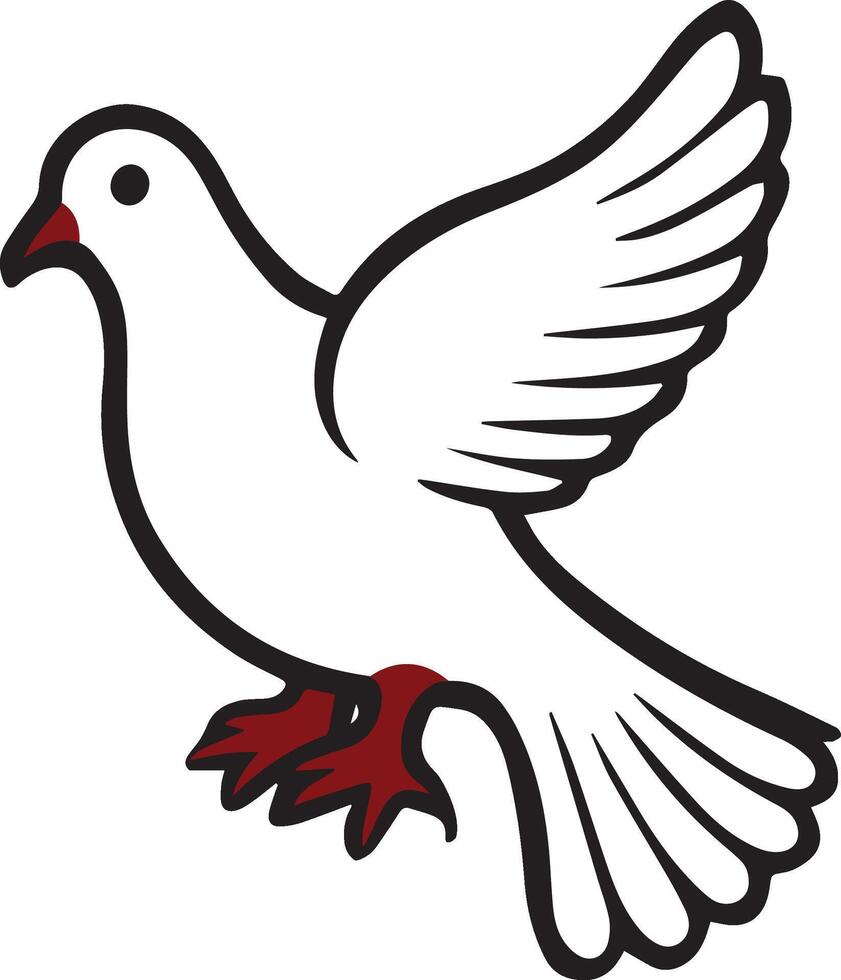 A Silhouette Dove Bird vector