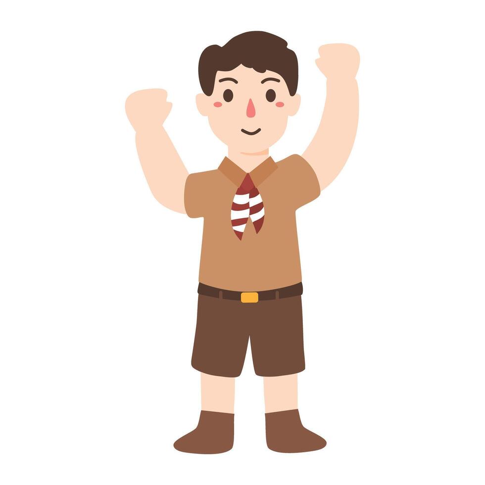 Hand drawn scout day illustration vector