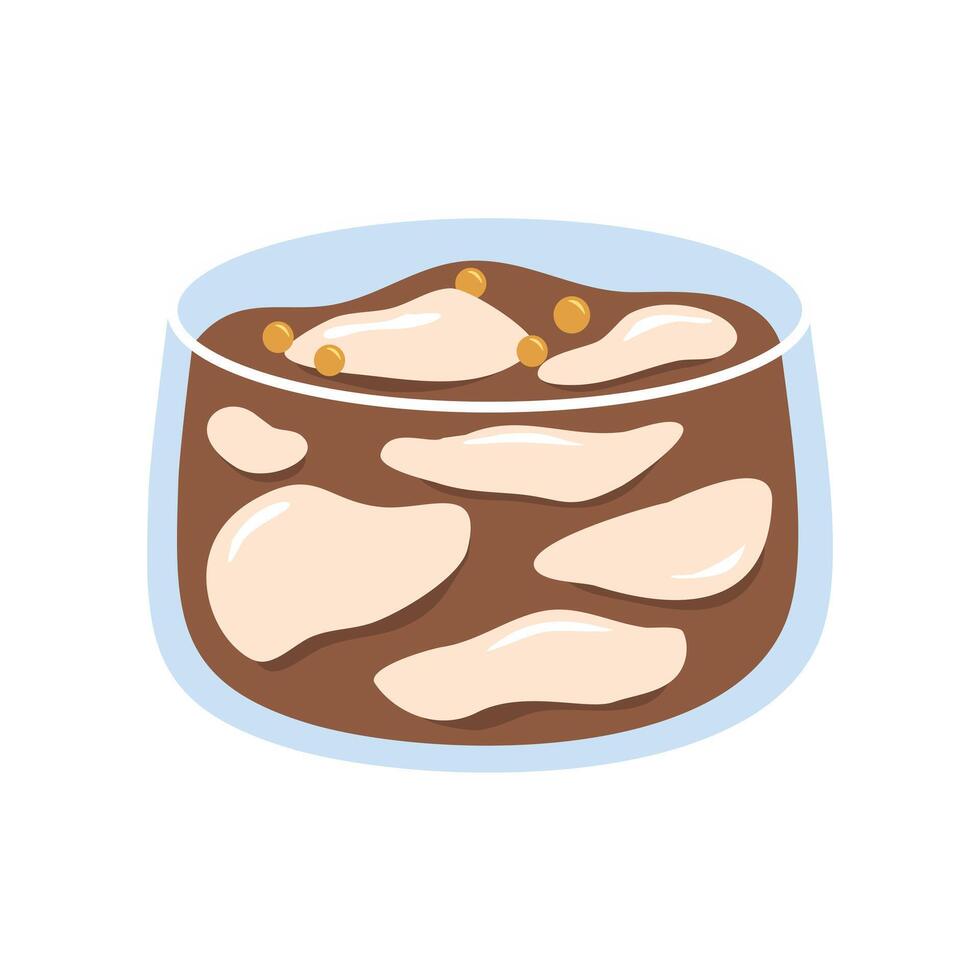 Taho is a Filipino silken tofu dessert vector