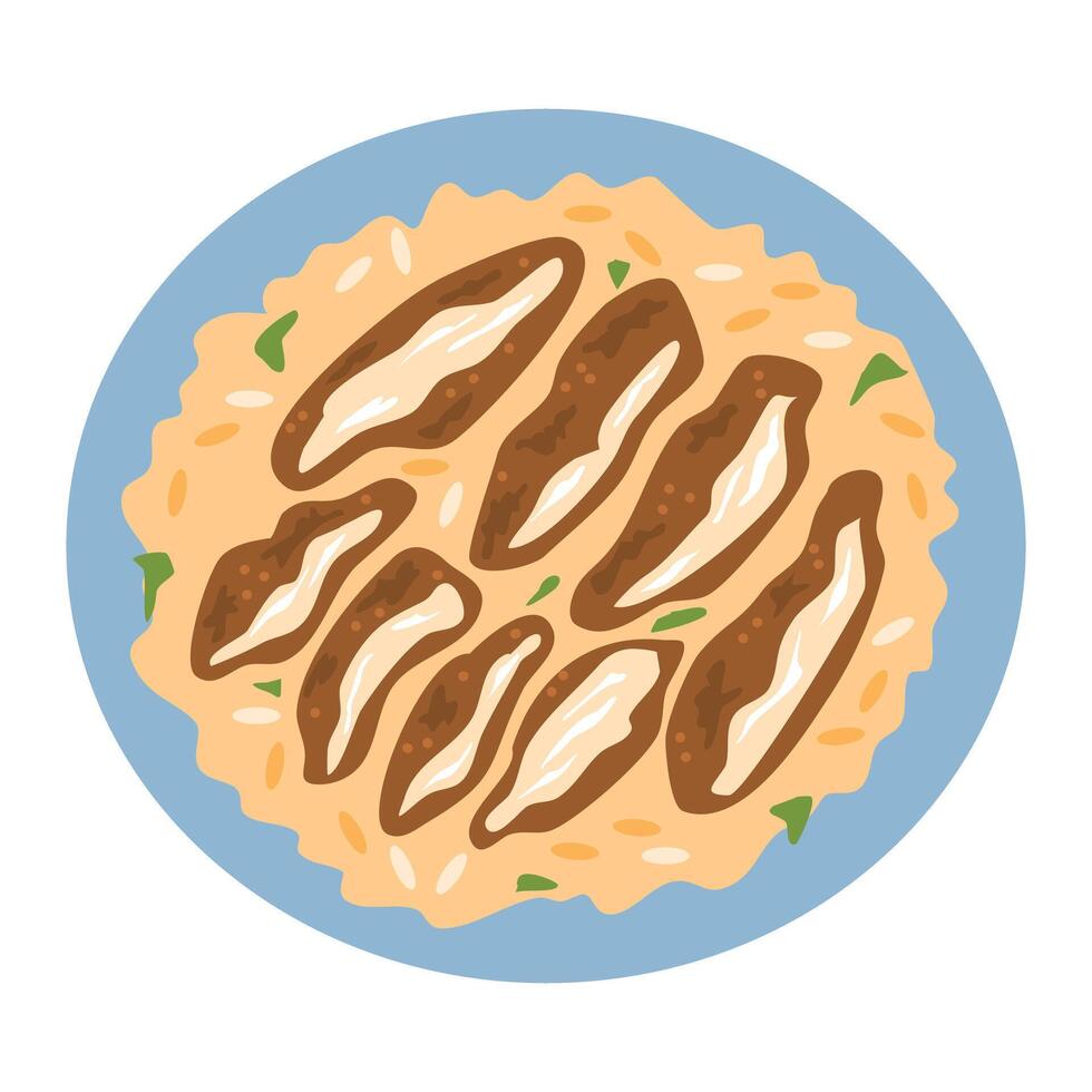 Taiwanese Chicken Cutlets food illustration vector