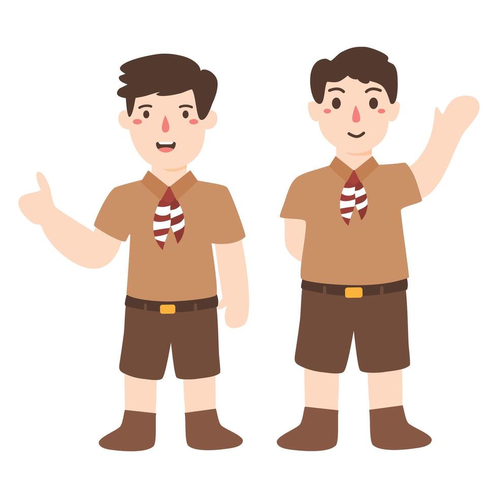 Selamat Hari Pramuka With Scout uniform vector