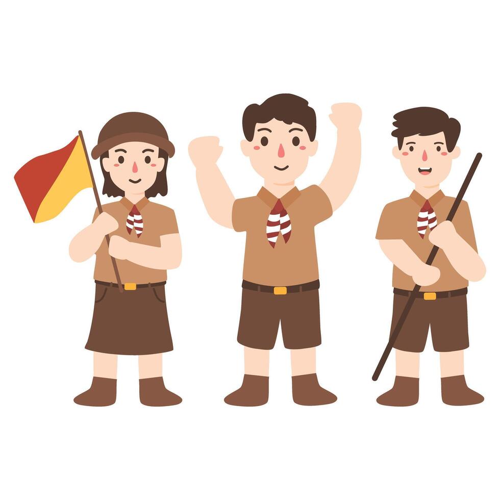 hand drawn happy pramuka day illustration vector