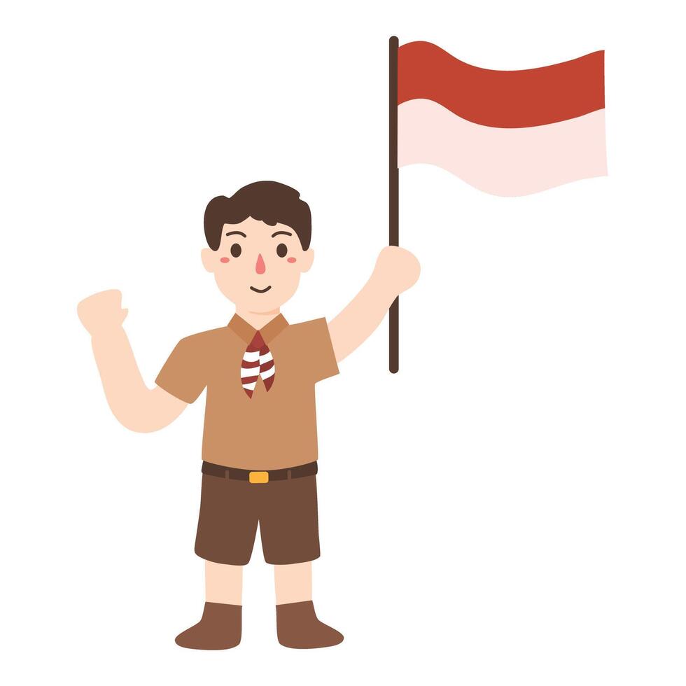 Selamat Hari Pramuka Illustration Of Boy Scout vector