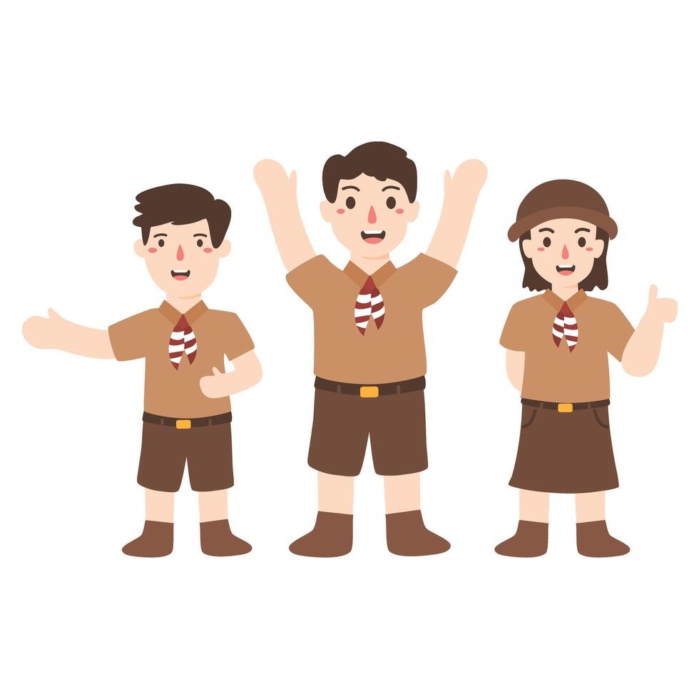 Indonesia Pramuka Scout Illustration design vector