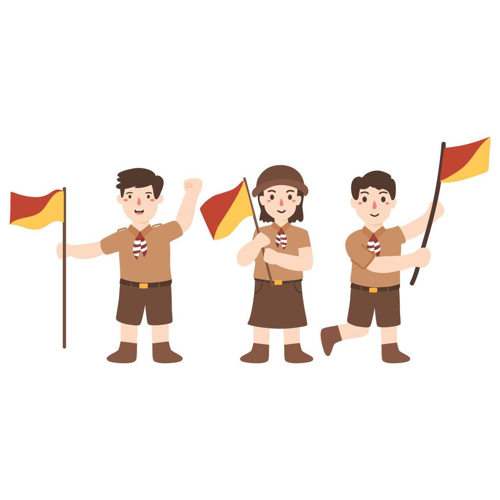 Selamat Hari Pramuka With Scout illustration vector