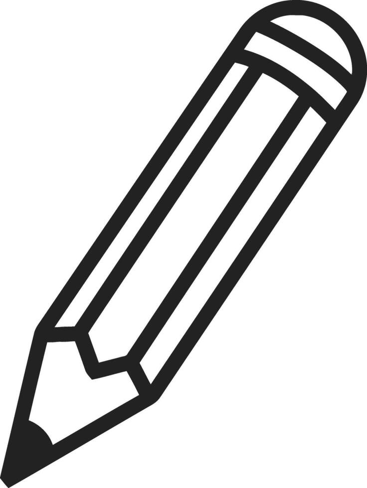 Versatile Pencil Icon, Illustration Logo Template for Multiple Purposes, Isolated on White Background, Ideal for Educational, Artistic, and Stationery Design Projects vector