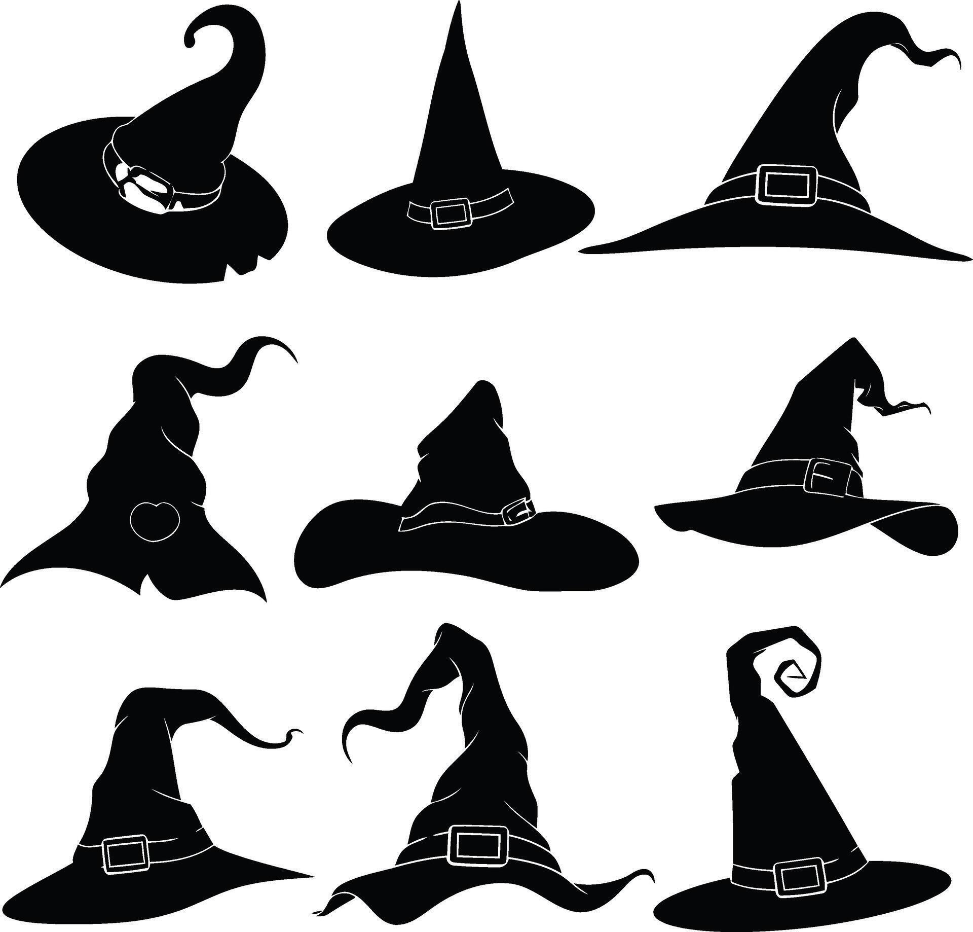 Captivating Witch Hat Silhouette Collection, Immerse Yourself in