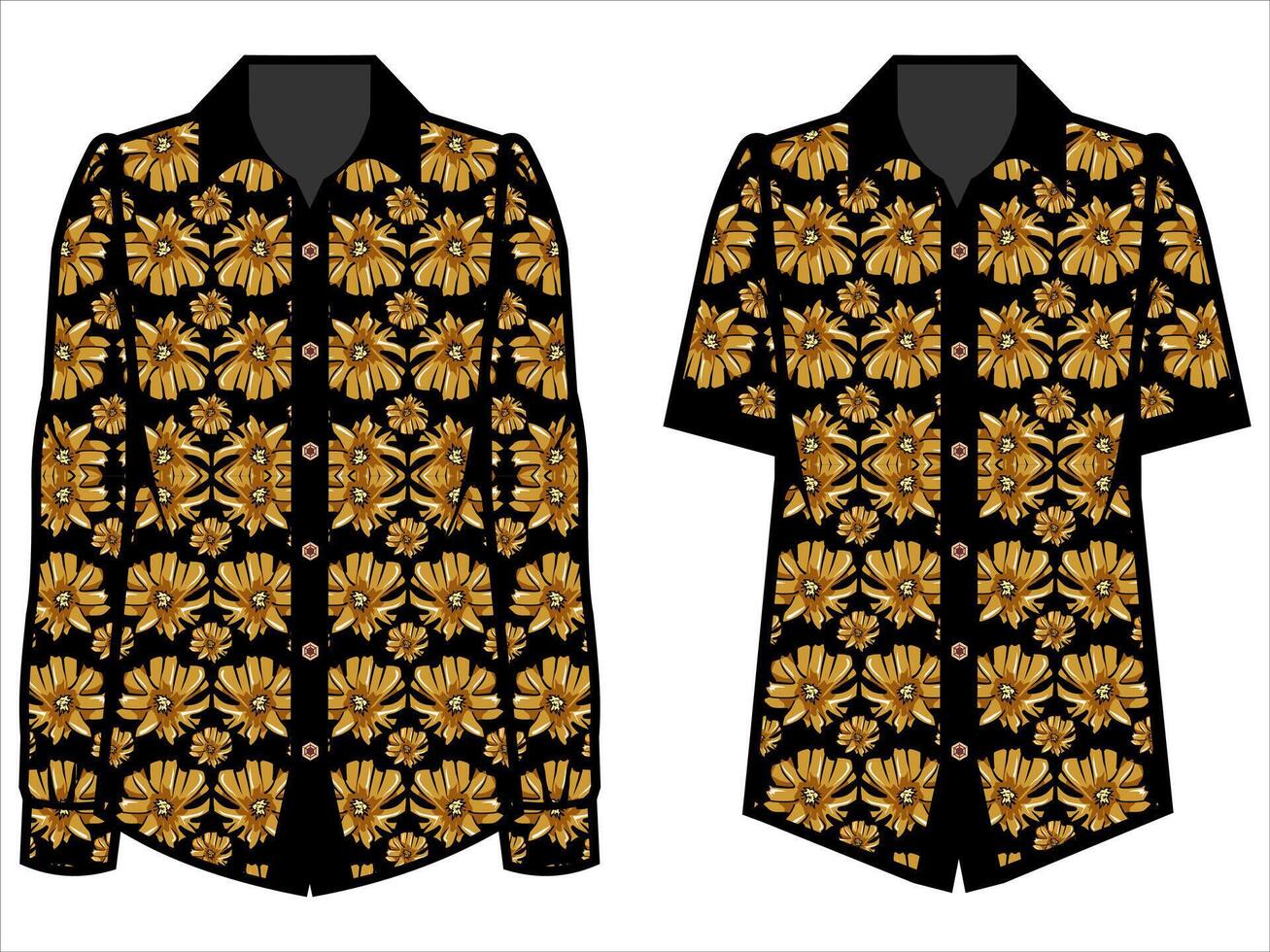 various batik clothes vector