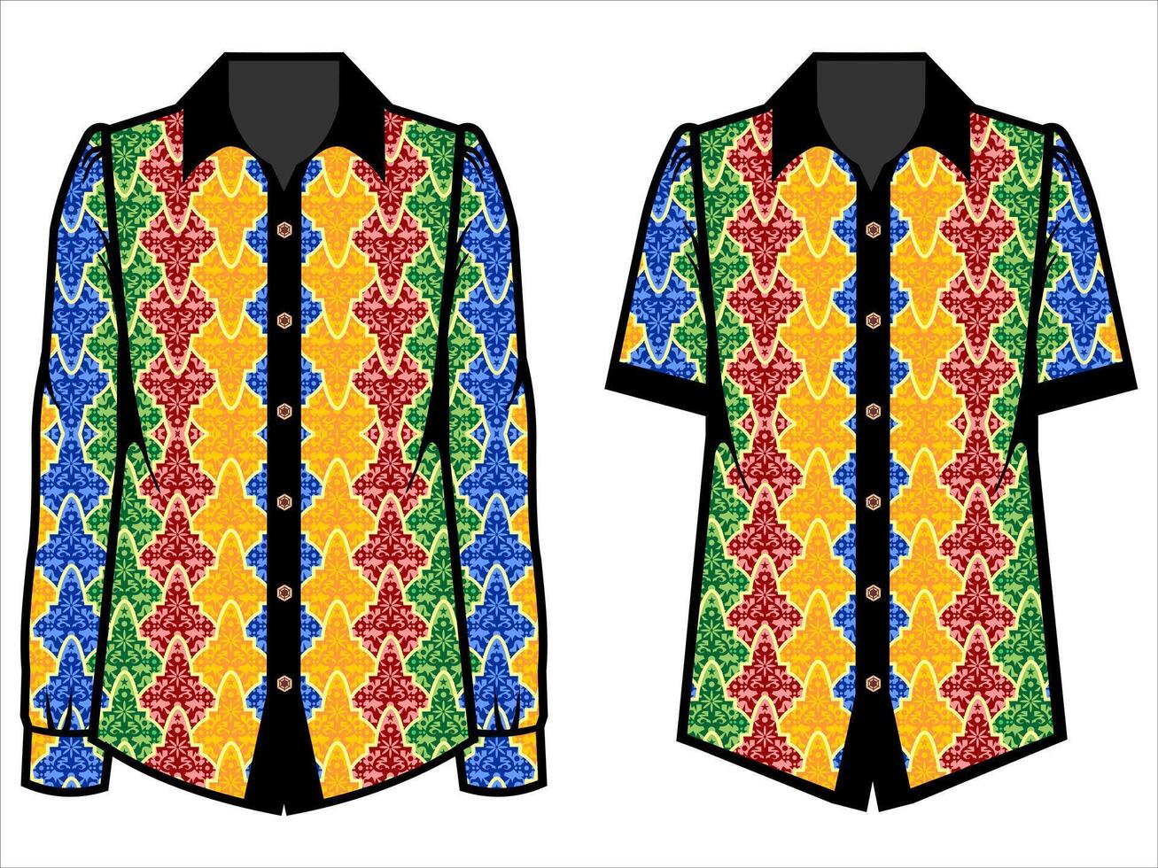 various batik clothes vector