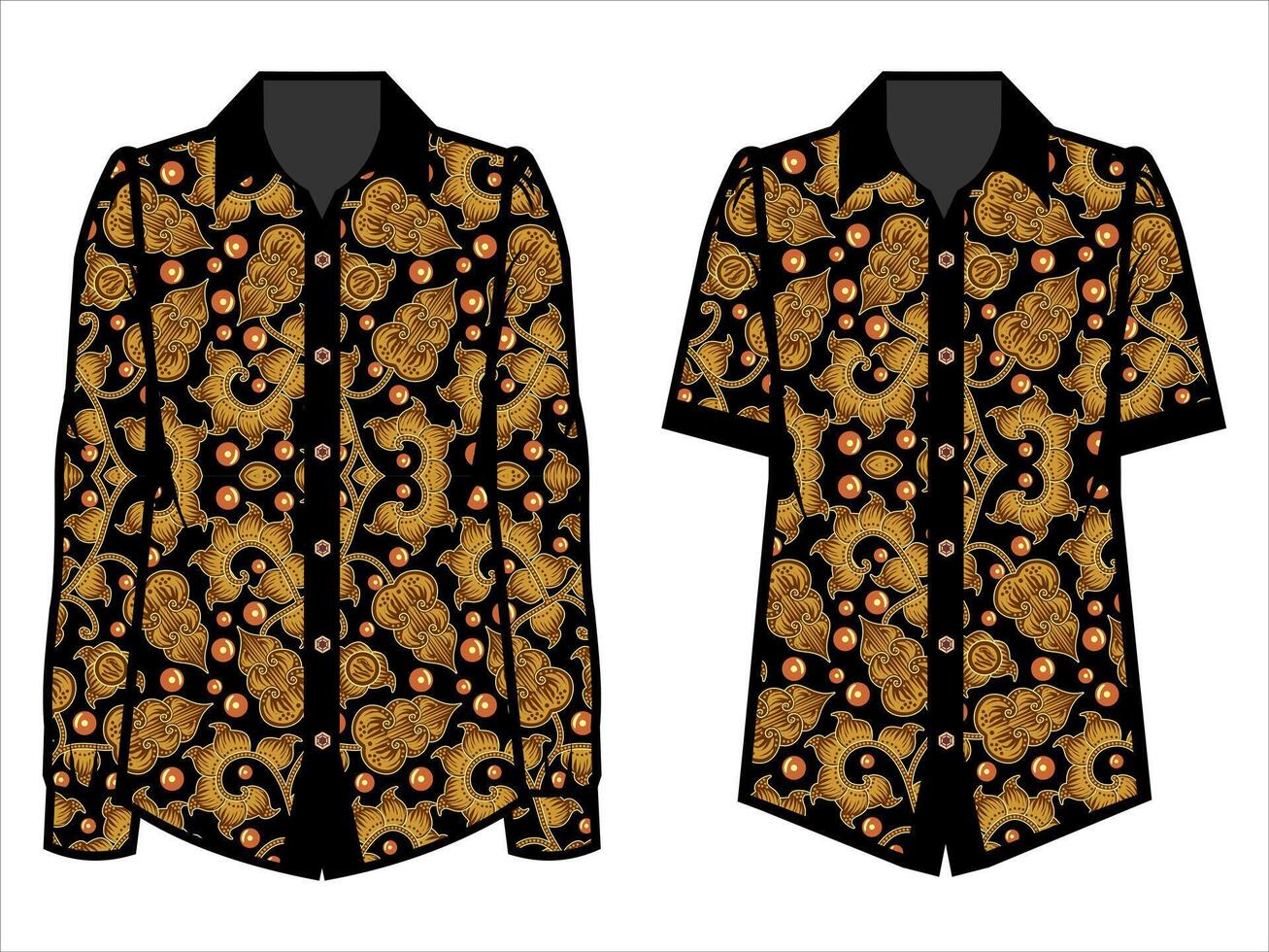 various batik clothes vector