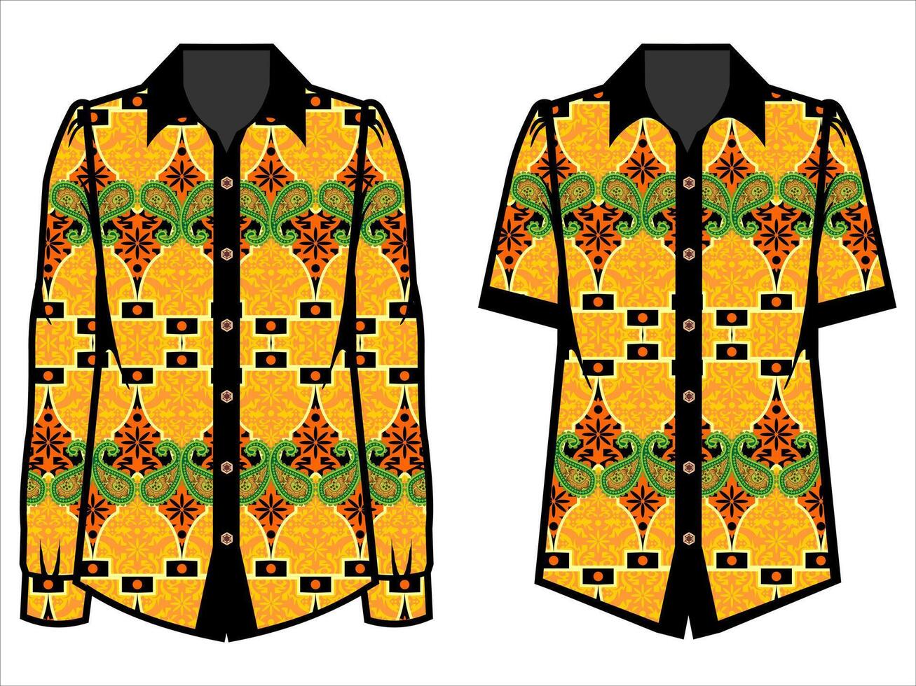 various batik clothes vector