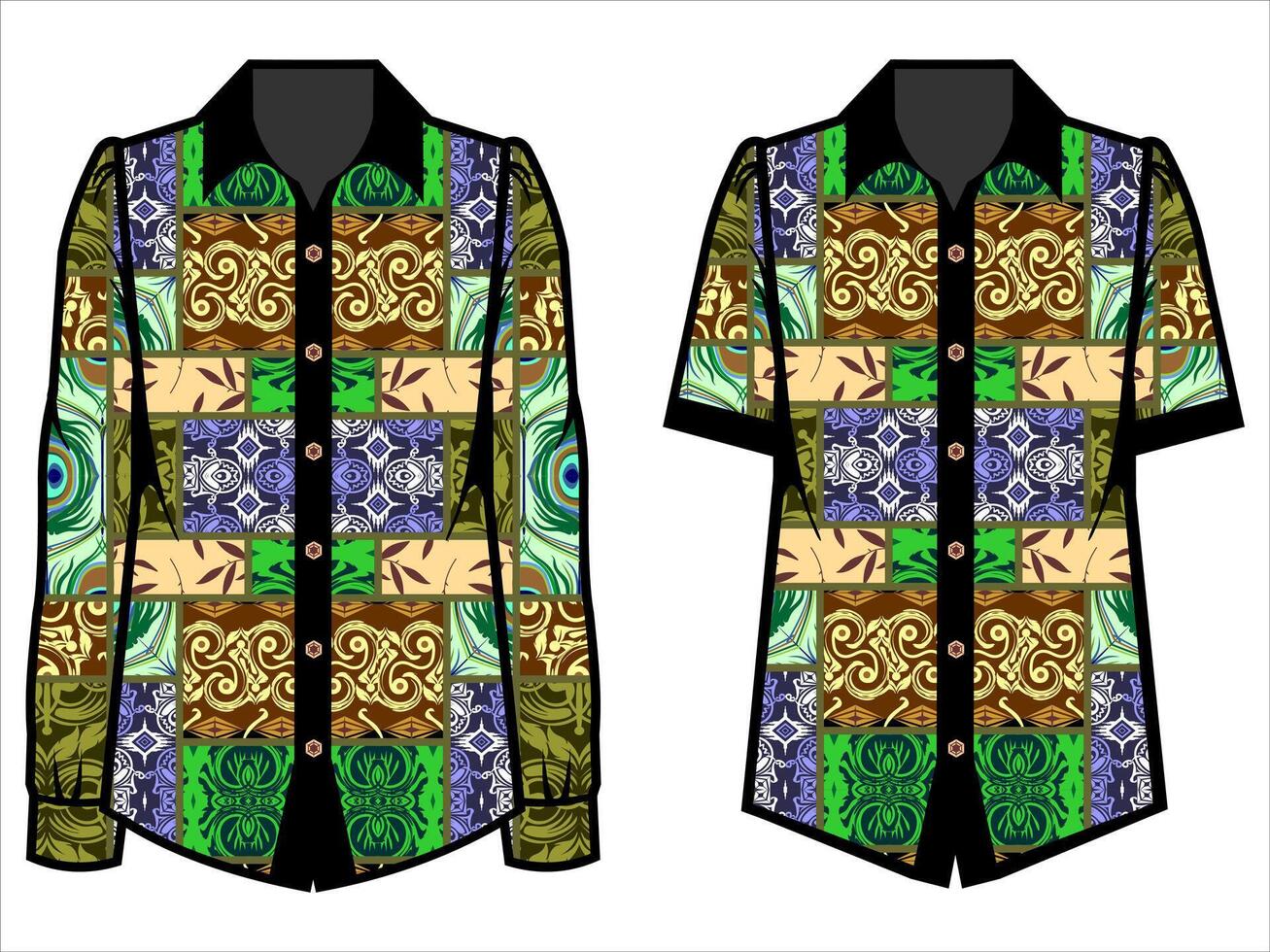 various batik clothes vector