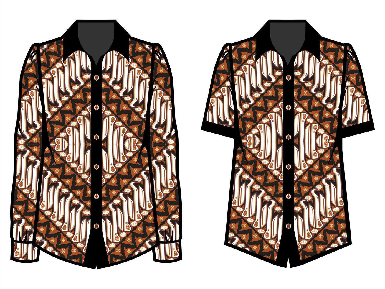 various batik clothes vector
