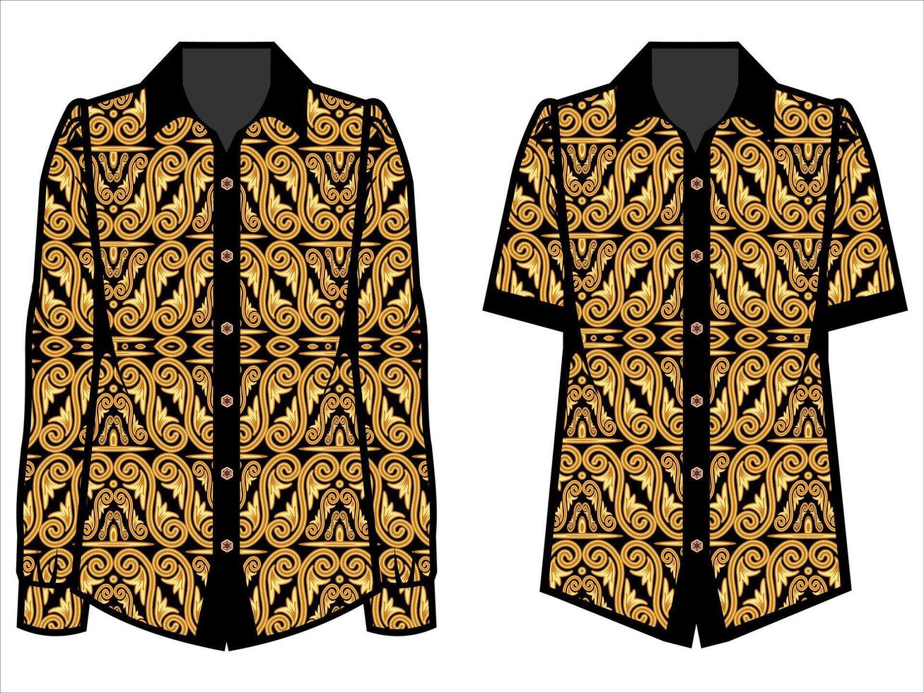 various batik clothes vector