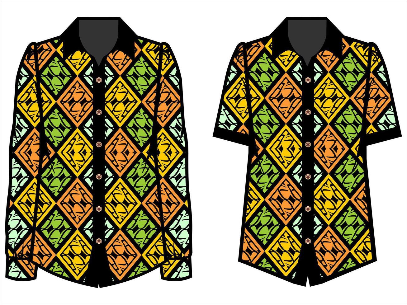 various batik clothes vector