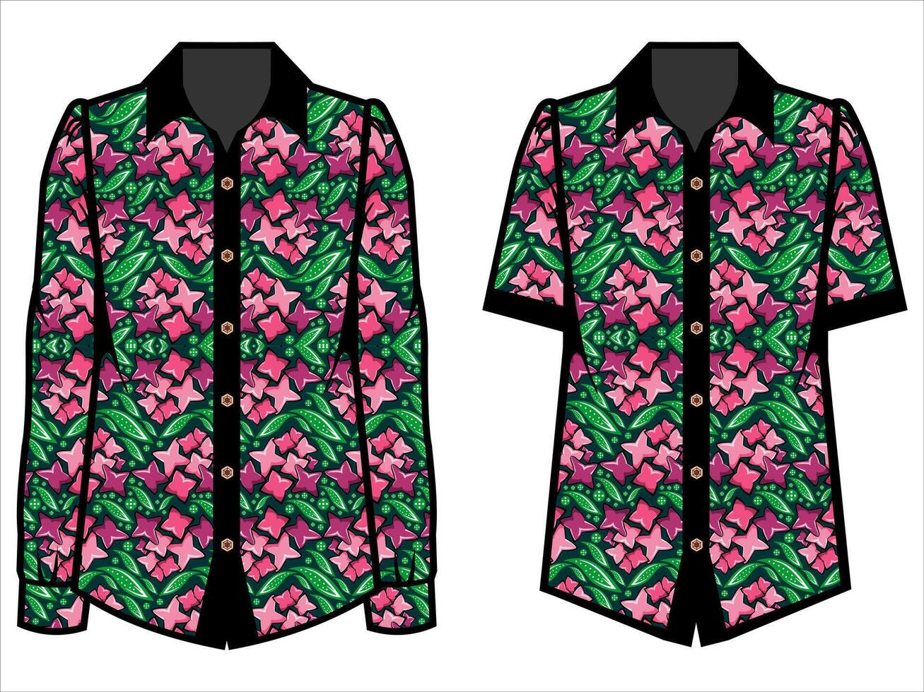 various batik clothes vector