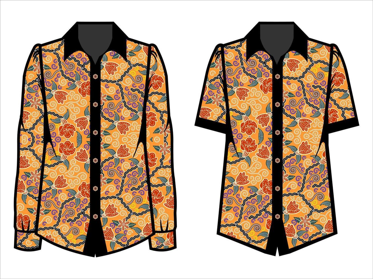 various batik clothes vector