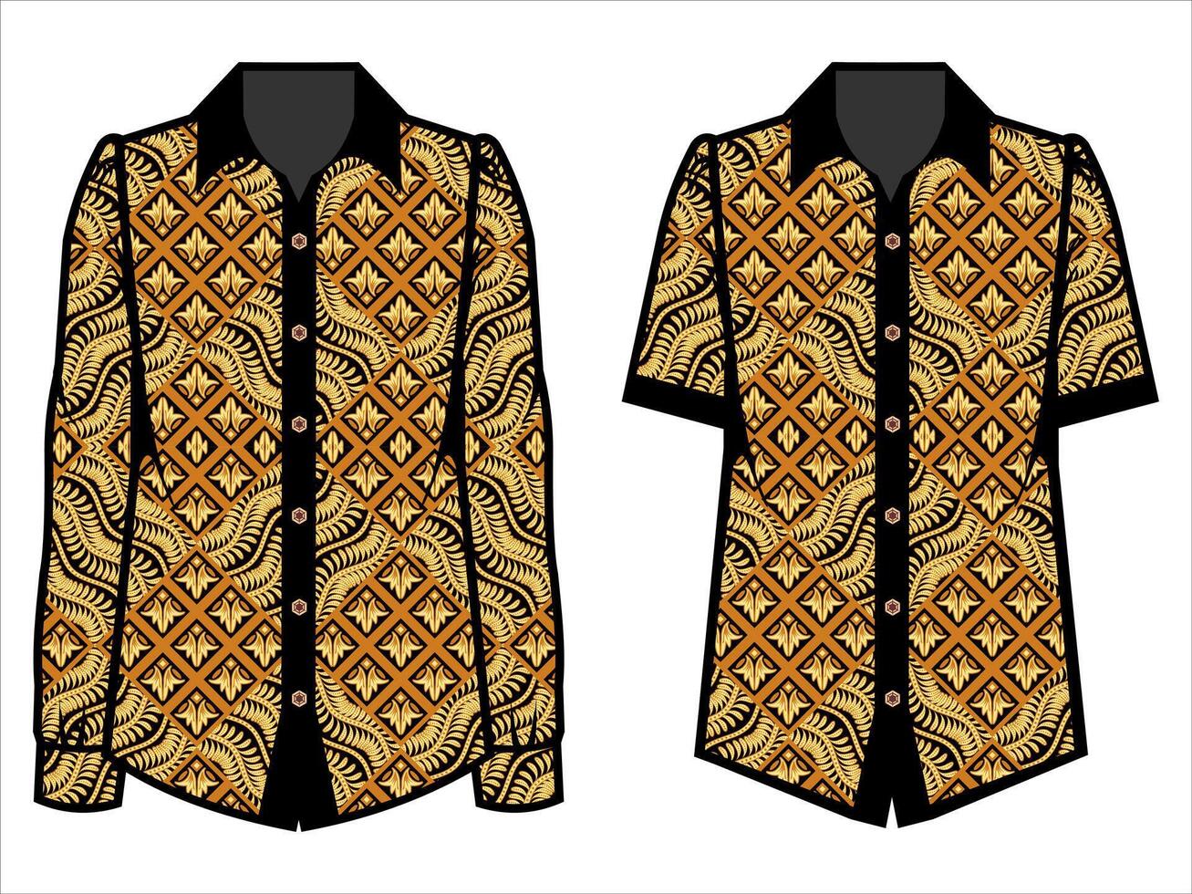 various batik clothes vector