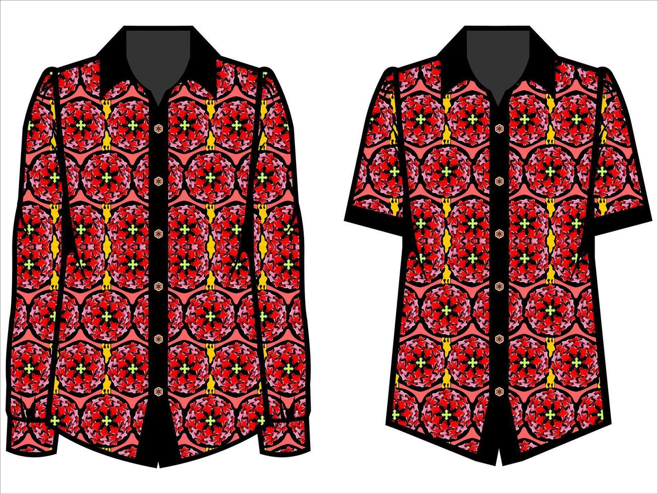 various batik clothes vector