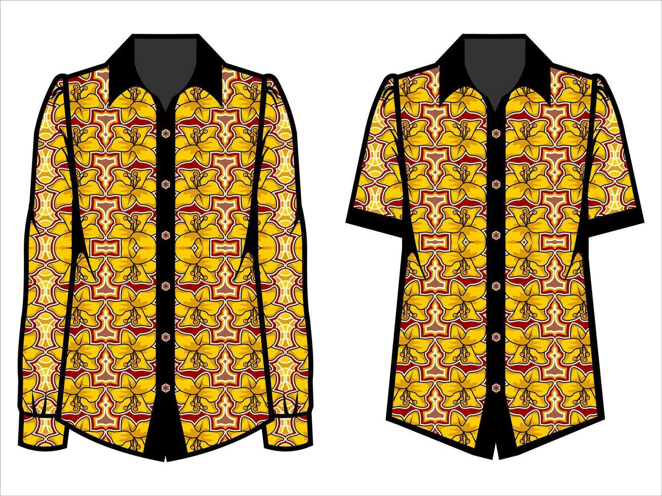 various batik clothes vector
