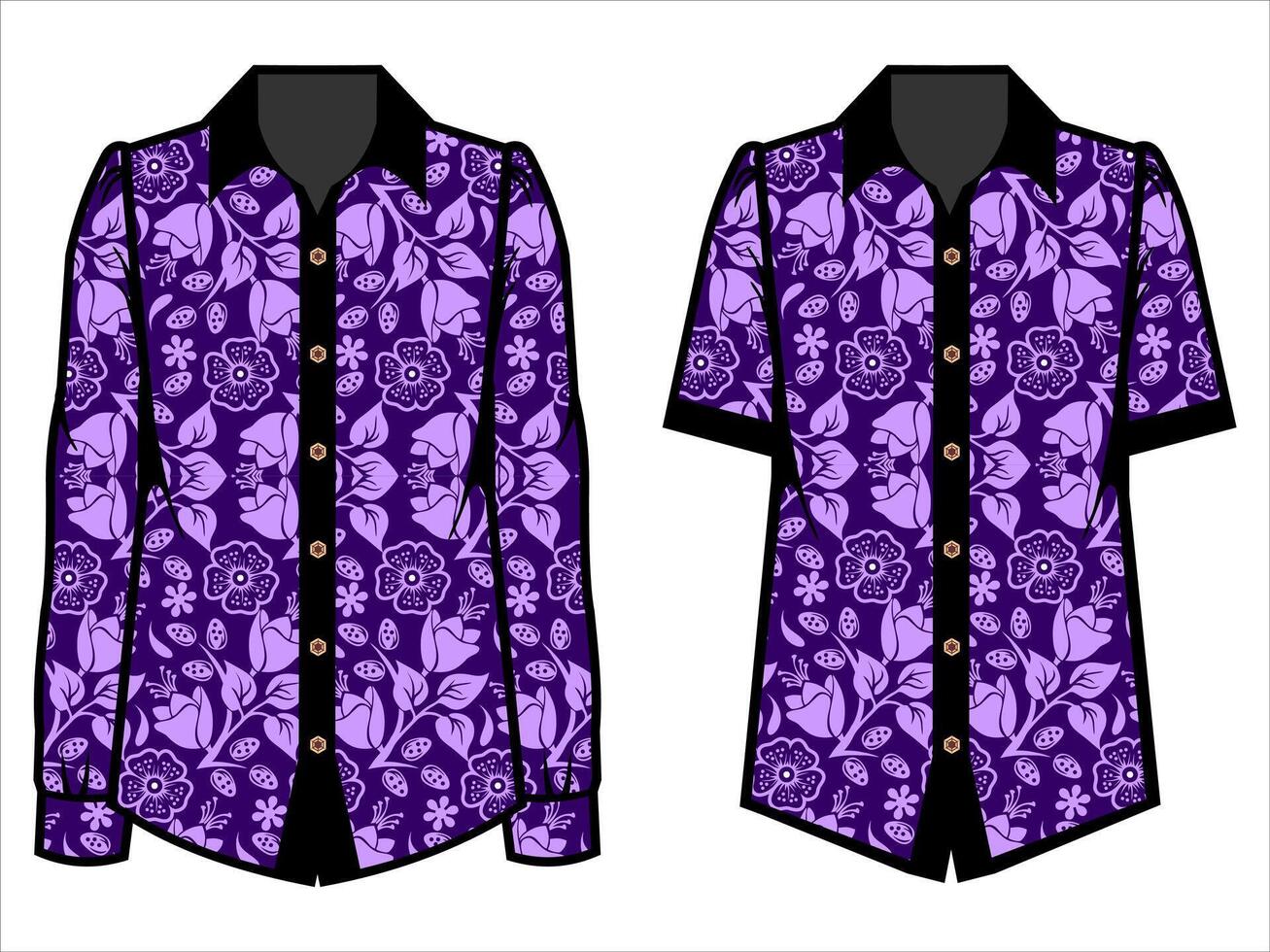 various batik clothes vector