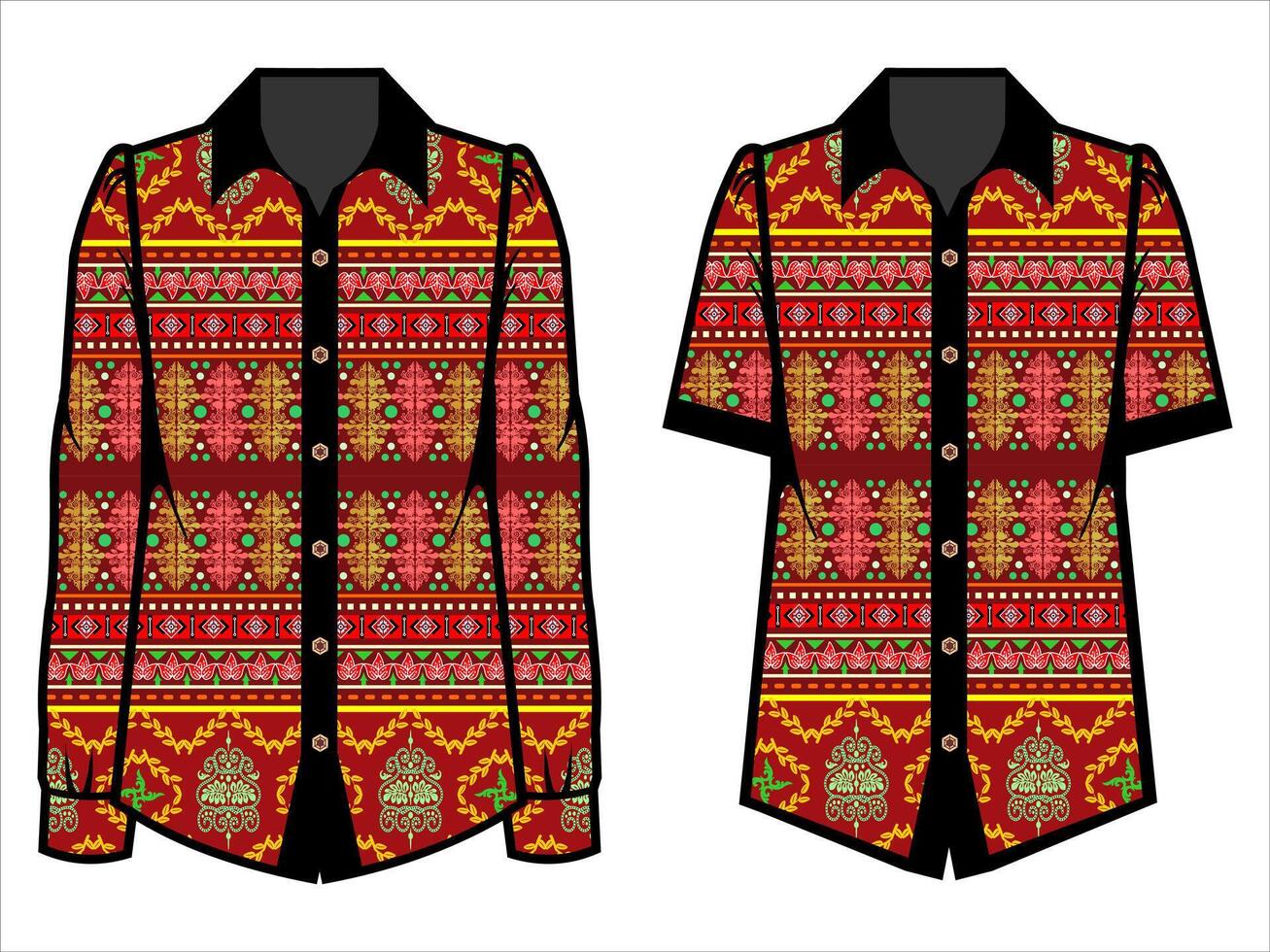 various batik clothes vector