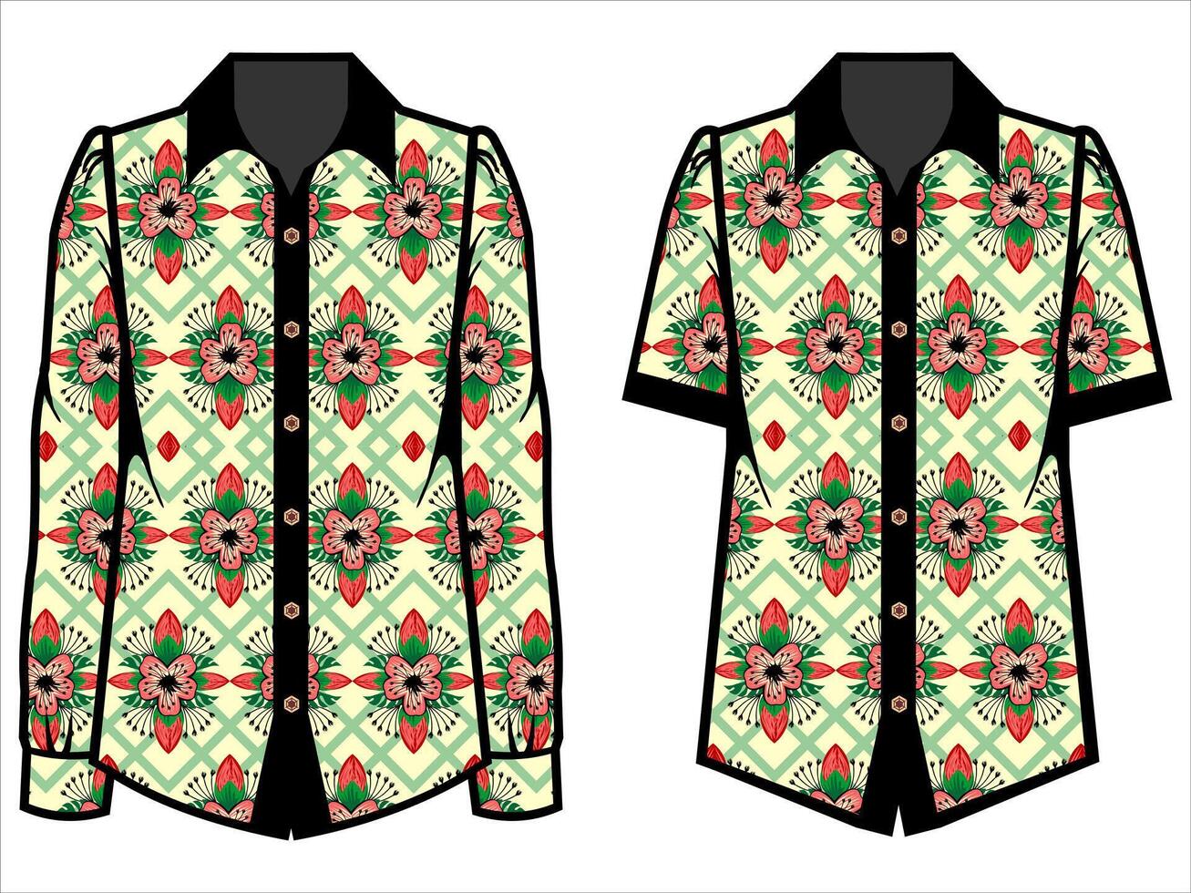 various batik clothes vector
