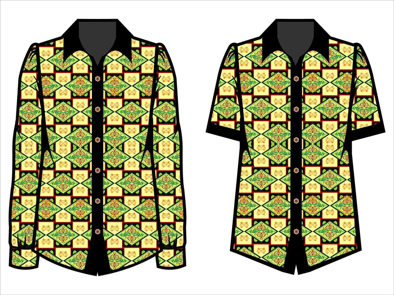 various batik clothes vector
