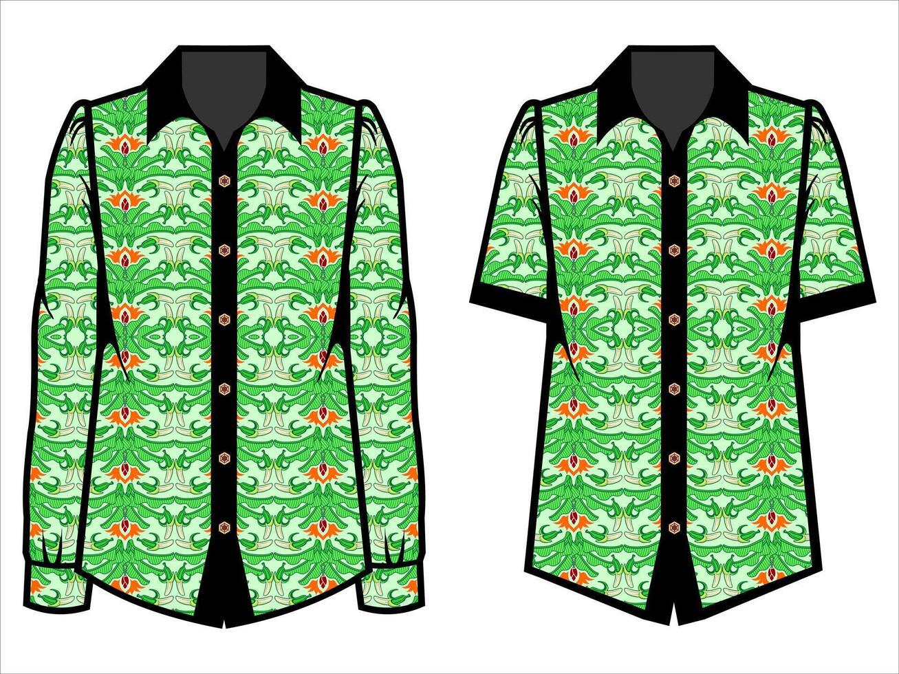 various batik clothes vector