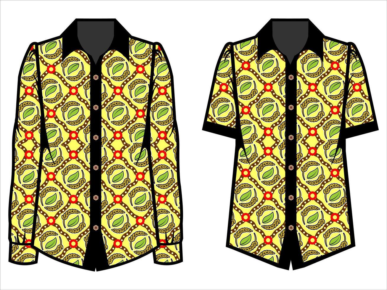 various batik clothes vector