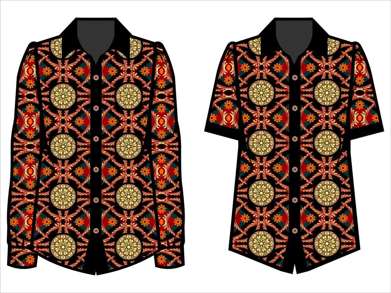 various batik clothes vector