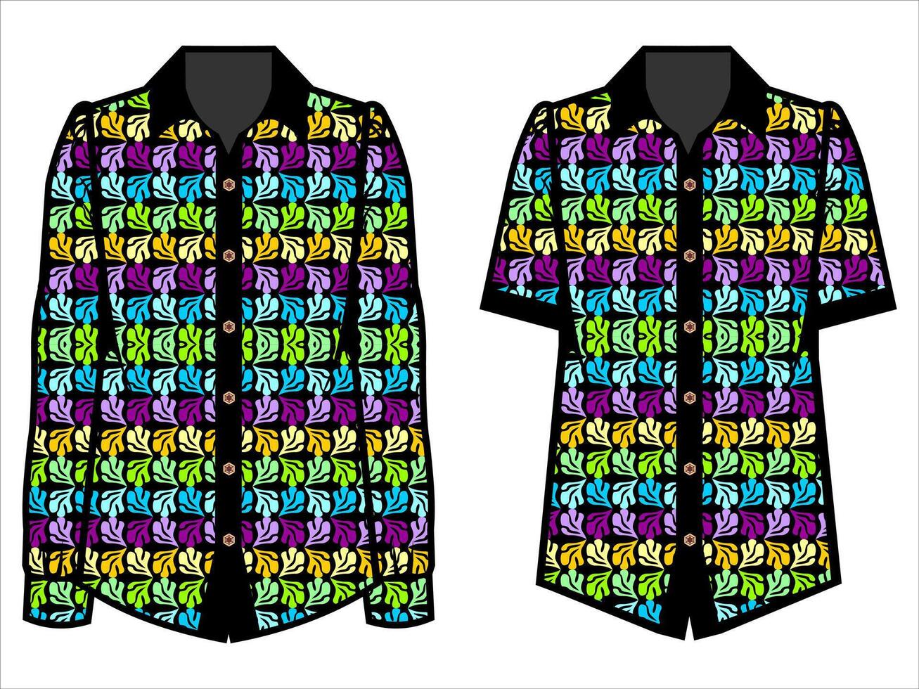 various batik clothes vector