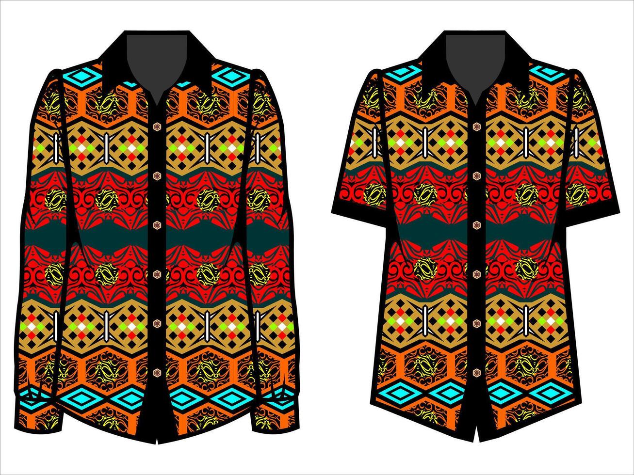 various batik clothes vector