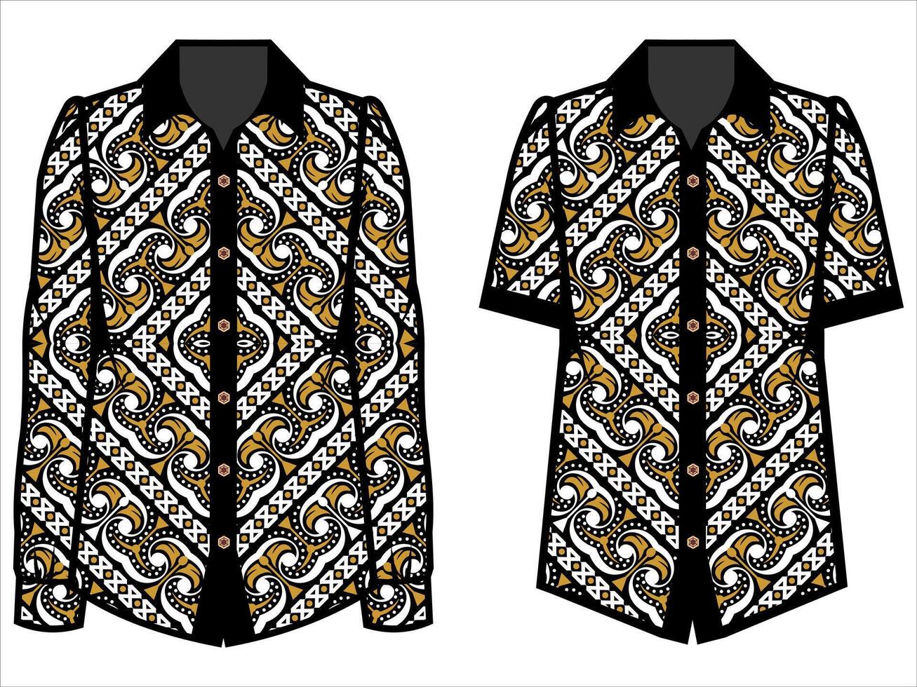 various batik clothes vector