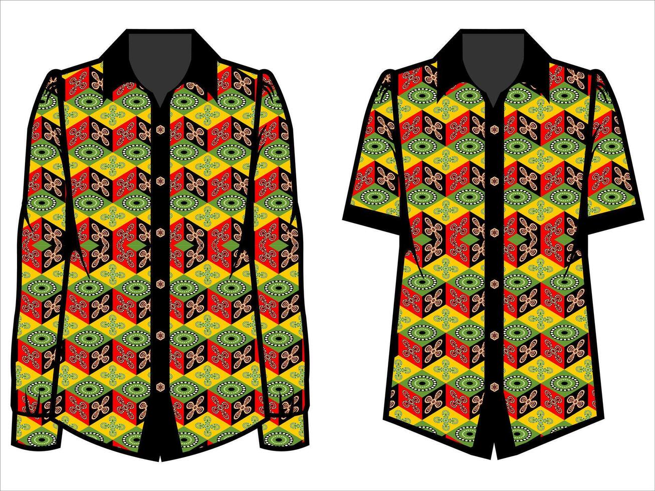 various batik clothes vector