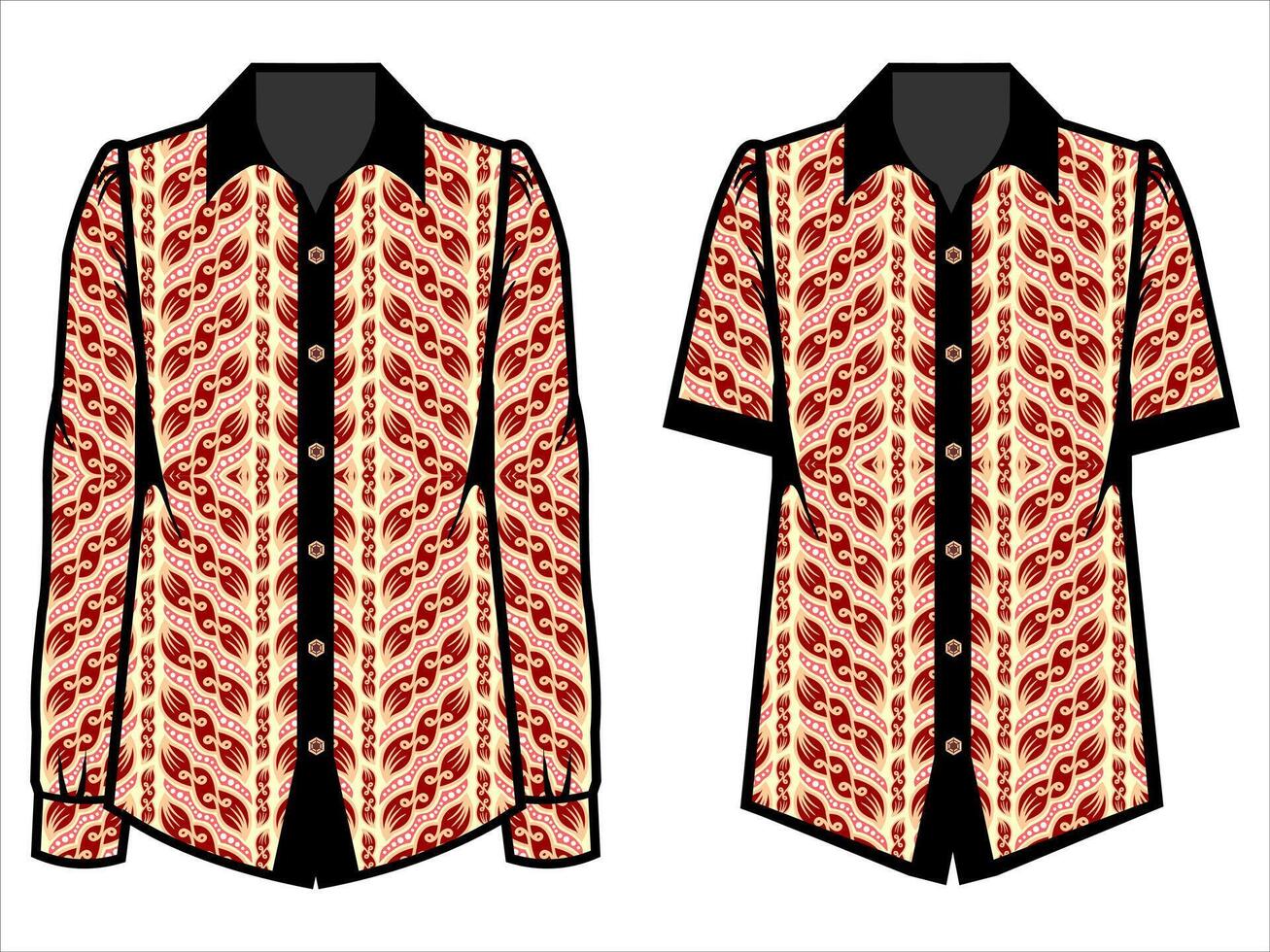 various batik clothes vector